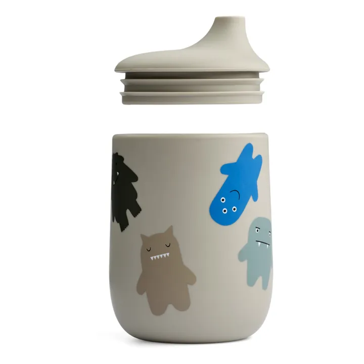 Liewood Gobelet avec paille Ellis en silicone | Monster/Mist