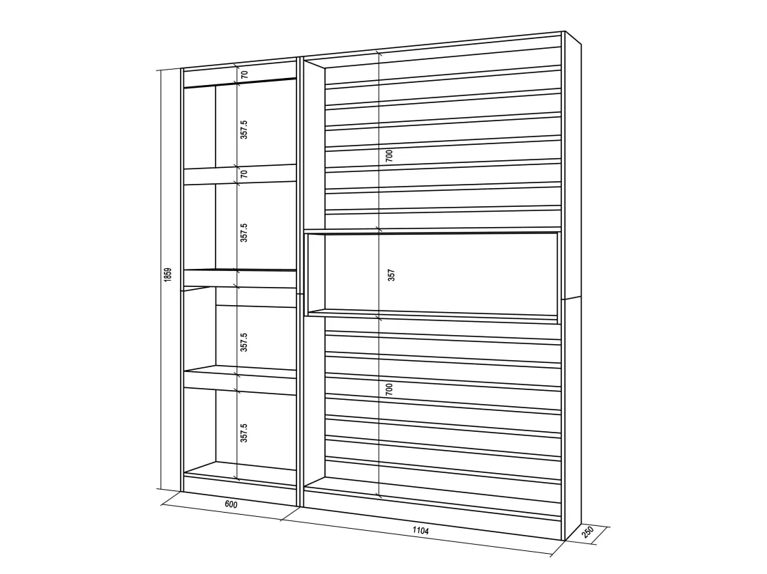 Étagère Bibliothèque, 170x186x25cm, Salon Salle à manger Bureau, Cheminée électrique, Chêne et noir