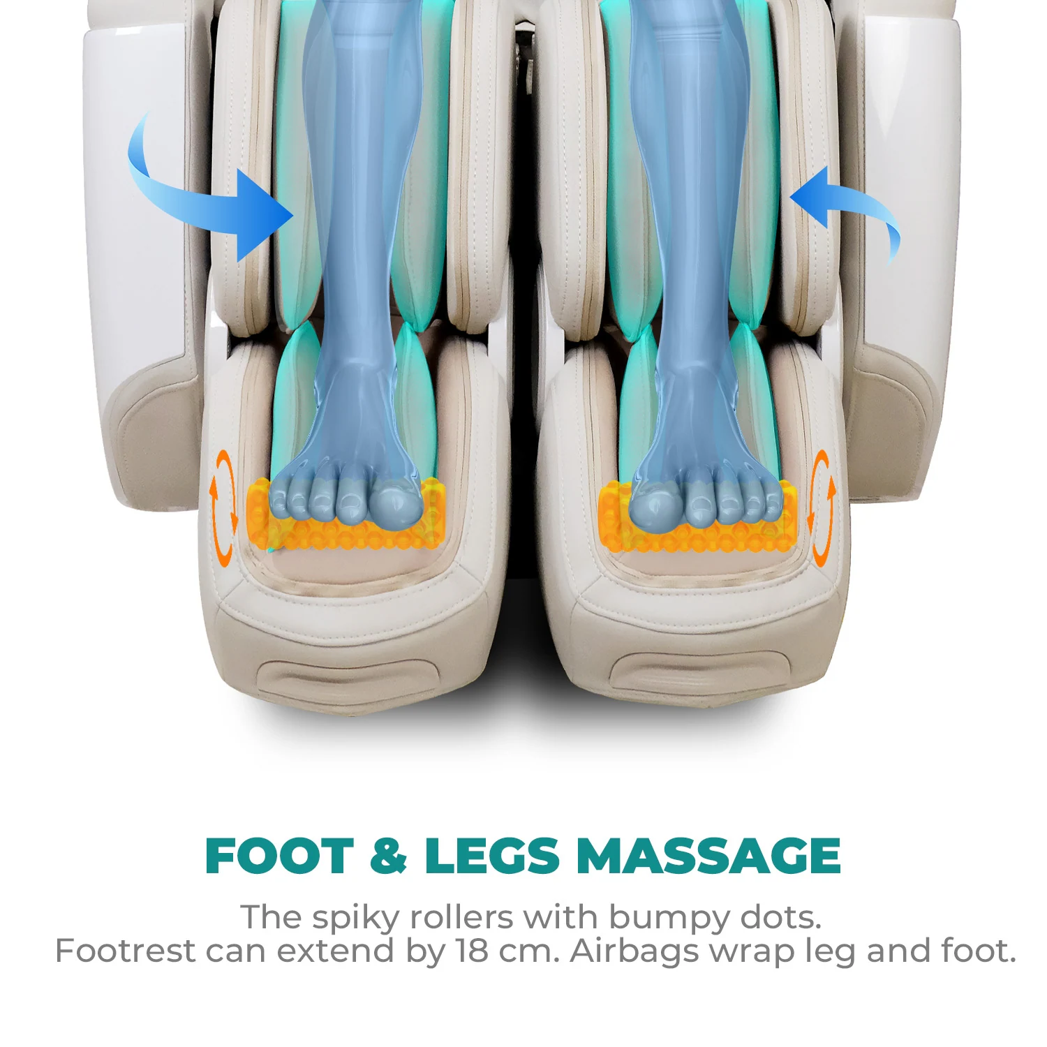 NAIPO® R98 PREMIUM MASSAGESESSEL MIT WÄRMEFUNKTION, ZERO GRAVITY LIEGEFUNKTION, SHIATSU, 3D SURROUND-SOUND, GANZKÖRPERMASSAGE, KÖRPERSCAN