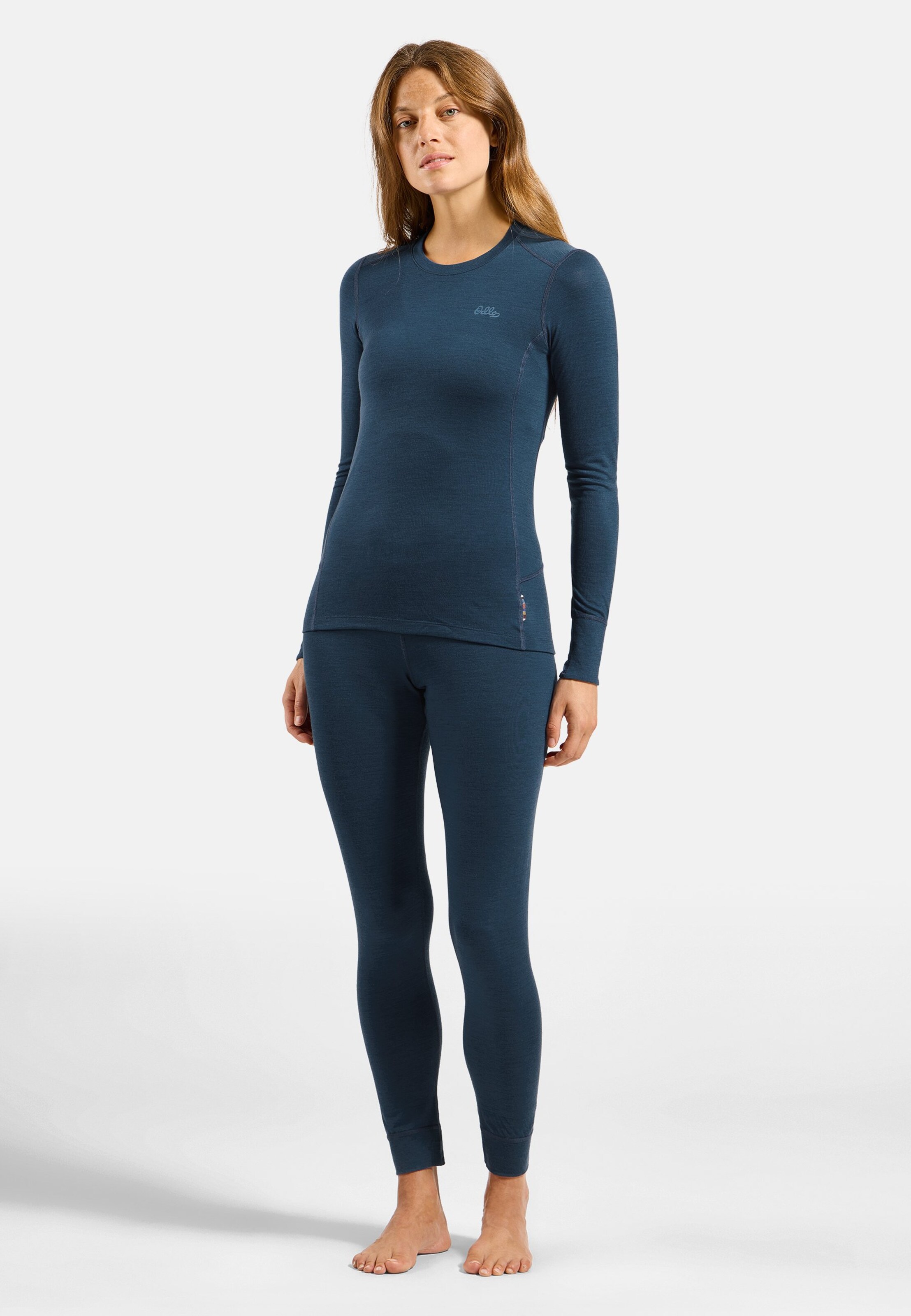 Natural Merino 200 Base layer Set in blue wing teal - blue ashes