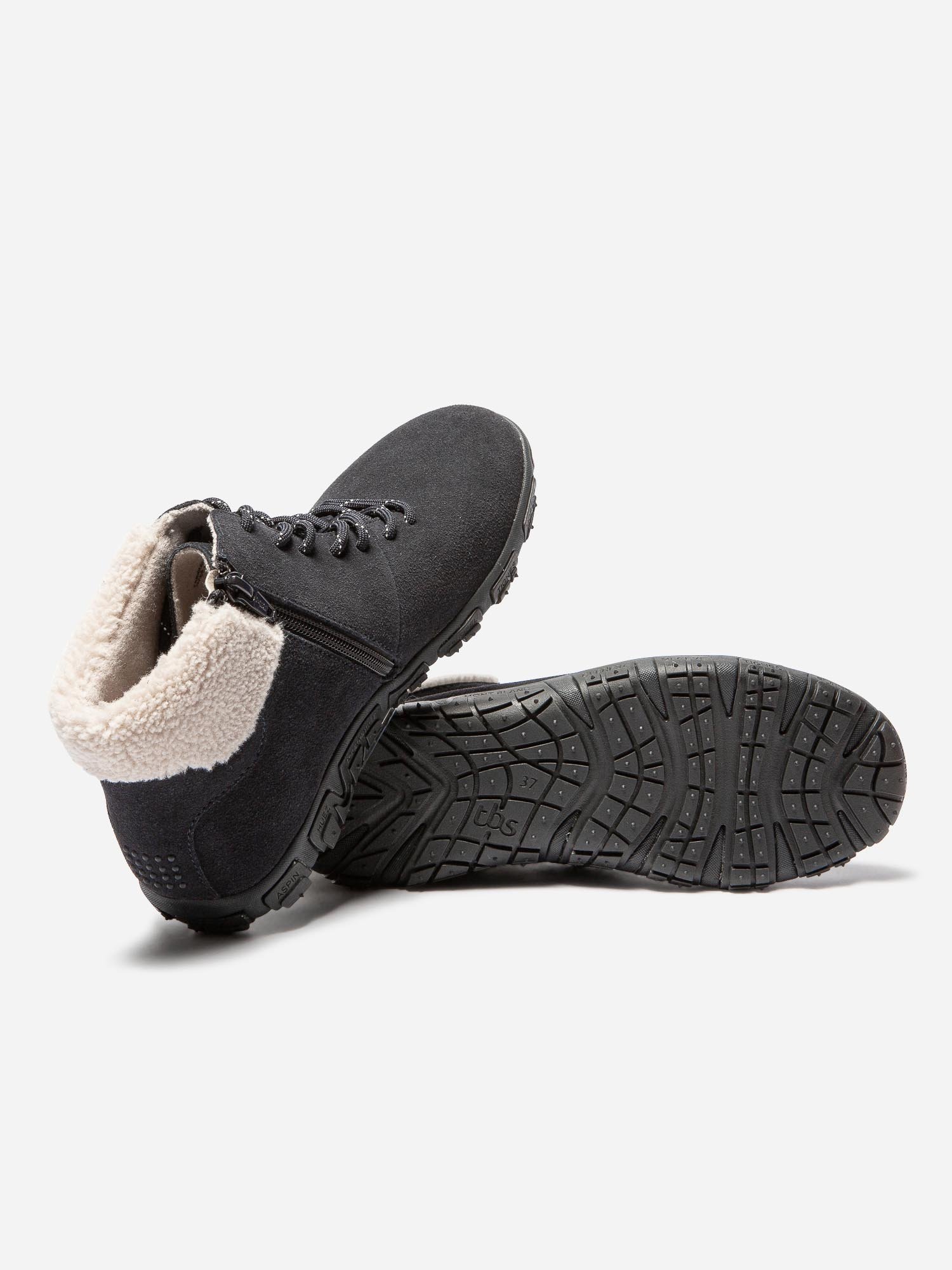Boots Femme Doublée Feutrine Cuir Marine