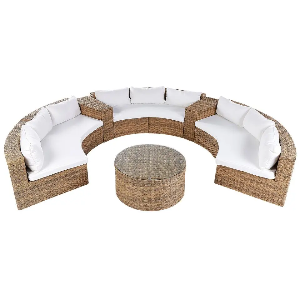 SEVERO - Loungeset voor 9 - Goudbruin - PE rotan