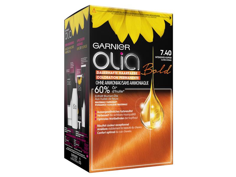 Garnier Haarcoloration Olia 7.40 Intensives Kupfer Dauerhafte Haarfarbe ohne Ammoniak