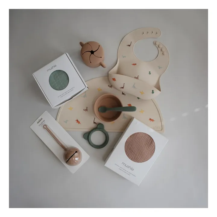 Mushie Set de table en silicone | Beige