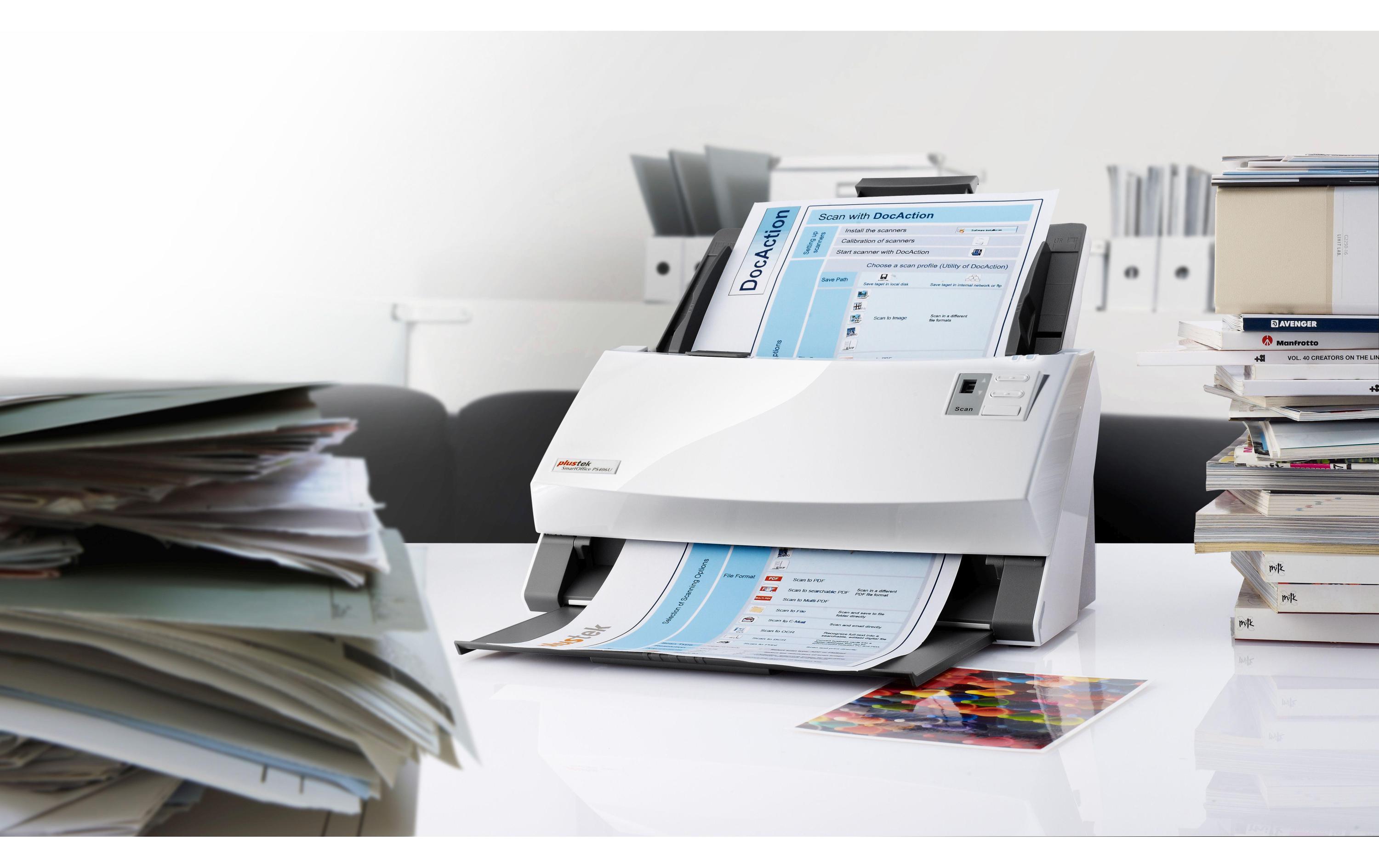 Dokumentenscanner SmartOffice PS406U Plus<br>Kompakter und schneller Dokumentenscanner