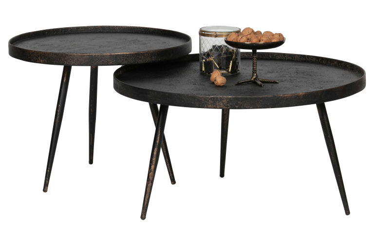 WOOOD Bounds Bijzettafel XL Ø74 antique gold