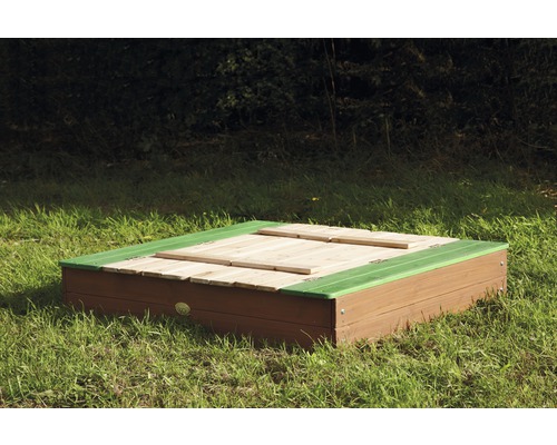 axi Ella XL houten zandbak, 120x120x22 cm, bruin
