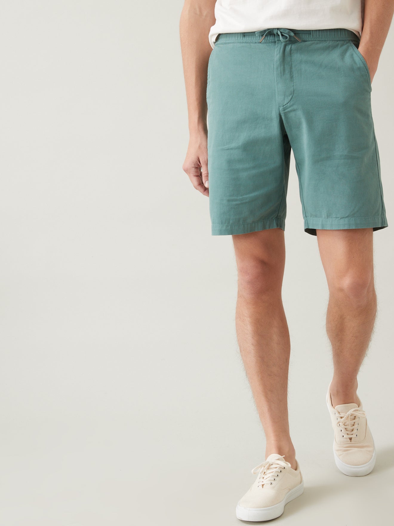 Bermuda taille élastiquée homme coton et lin