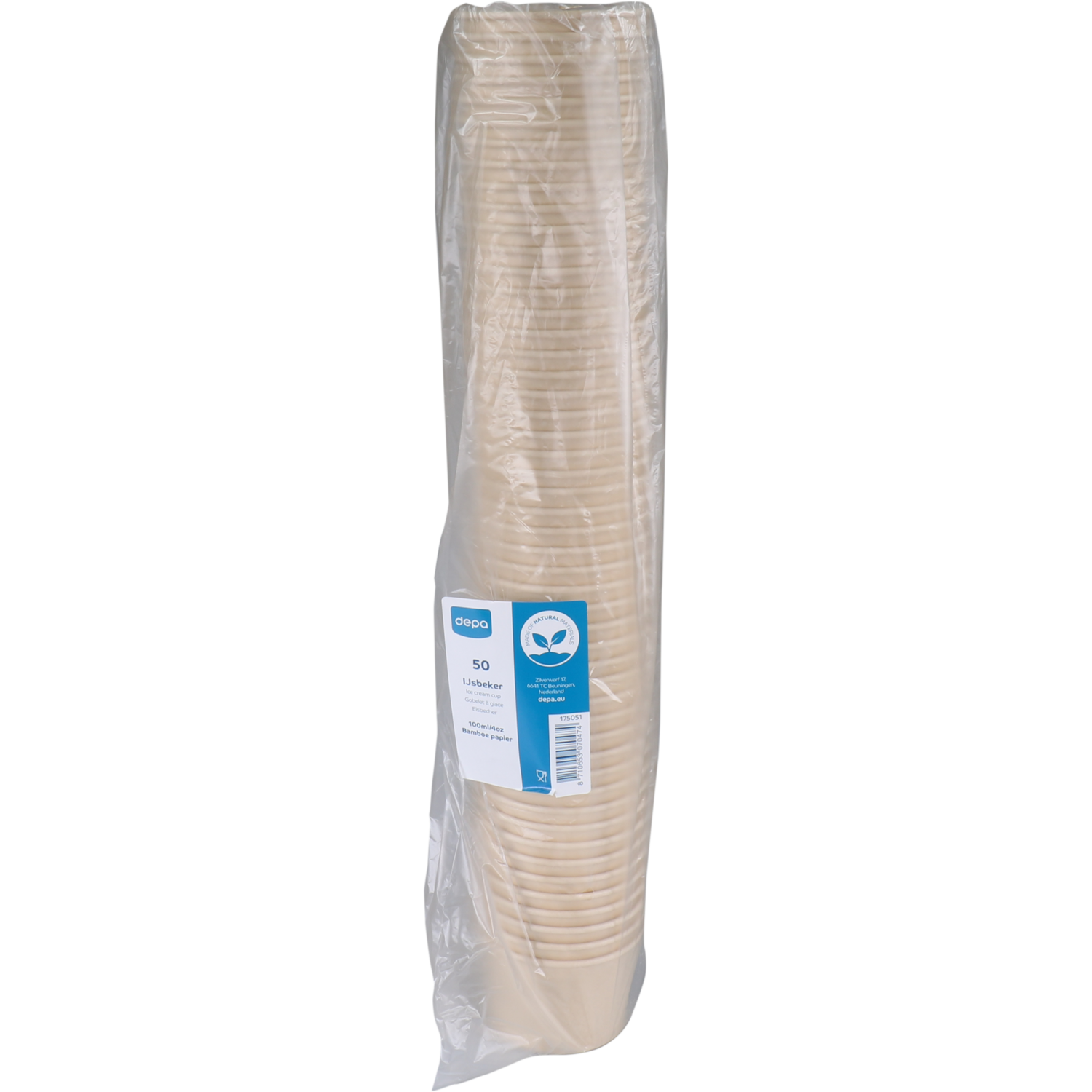 Depa, IJsbeker, Bamboepapier + PE, 100ml, 4oz,