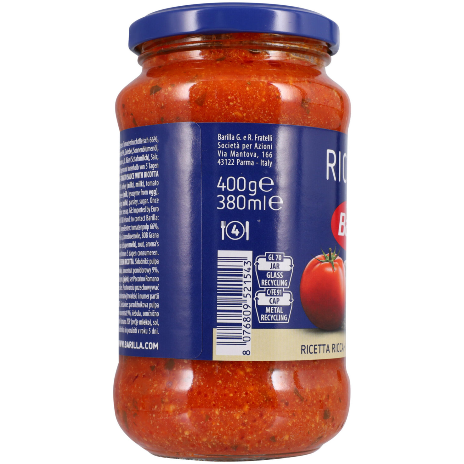 Barilla Tomatensauce mit Ricotta