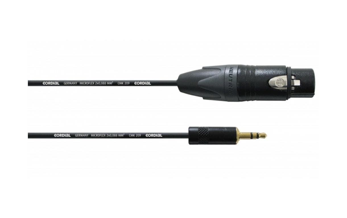 Audio-Kabel 3.5 mm Klinke - XLR 1.5 mAudiokabel, XLR-female auf 3,5 mm Stereo-Klinke