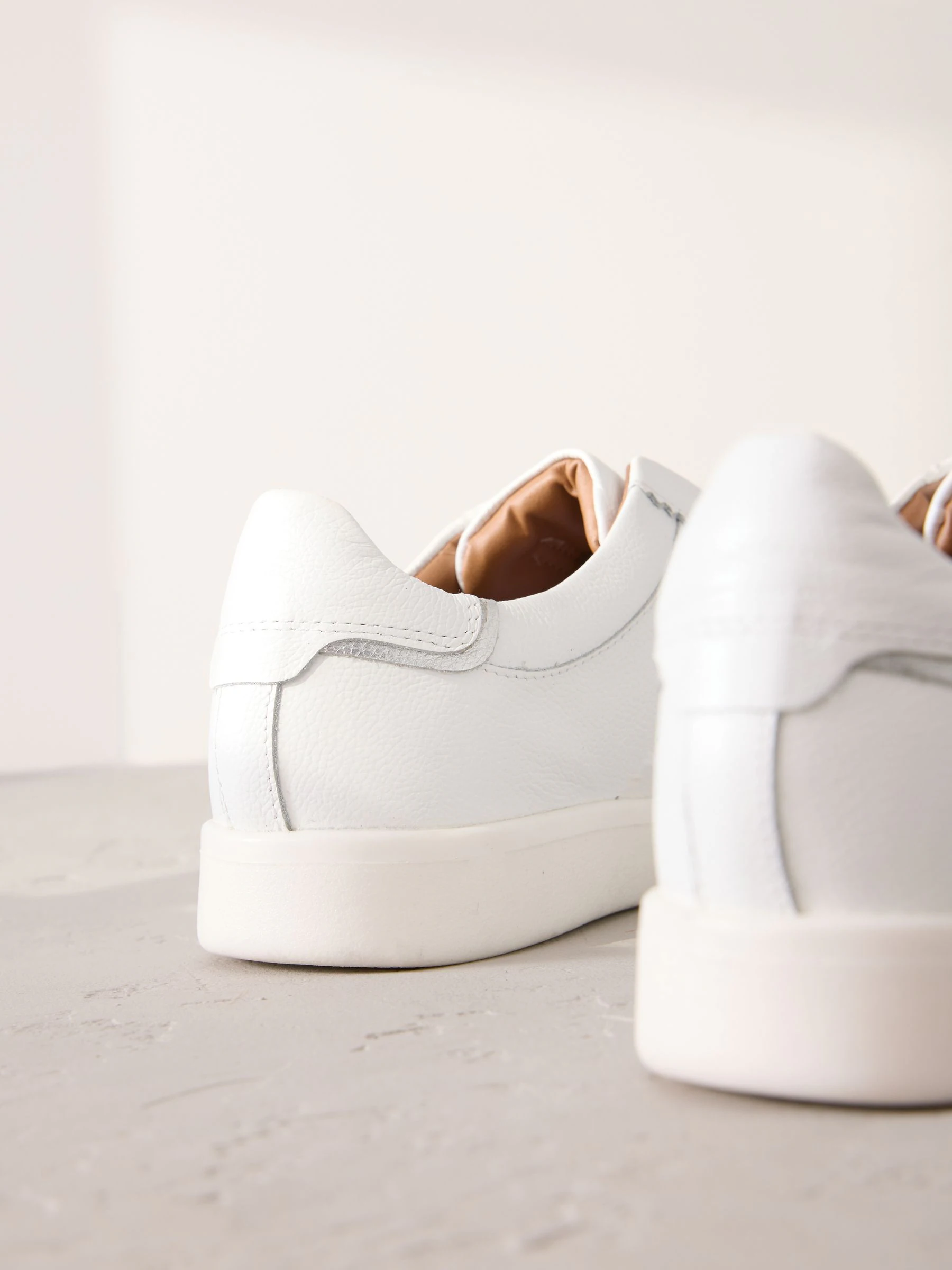 Wit - Signature Premium Leather Laceless Slip-On Trainers