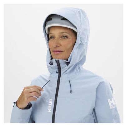 Veste Imperméable Femme Millet Kamet Gore-Tex Bleu Clair