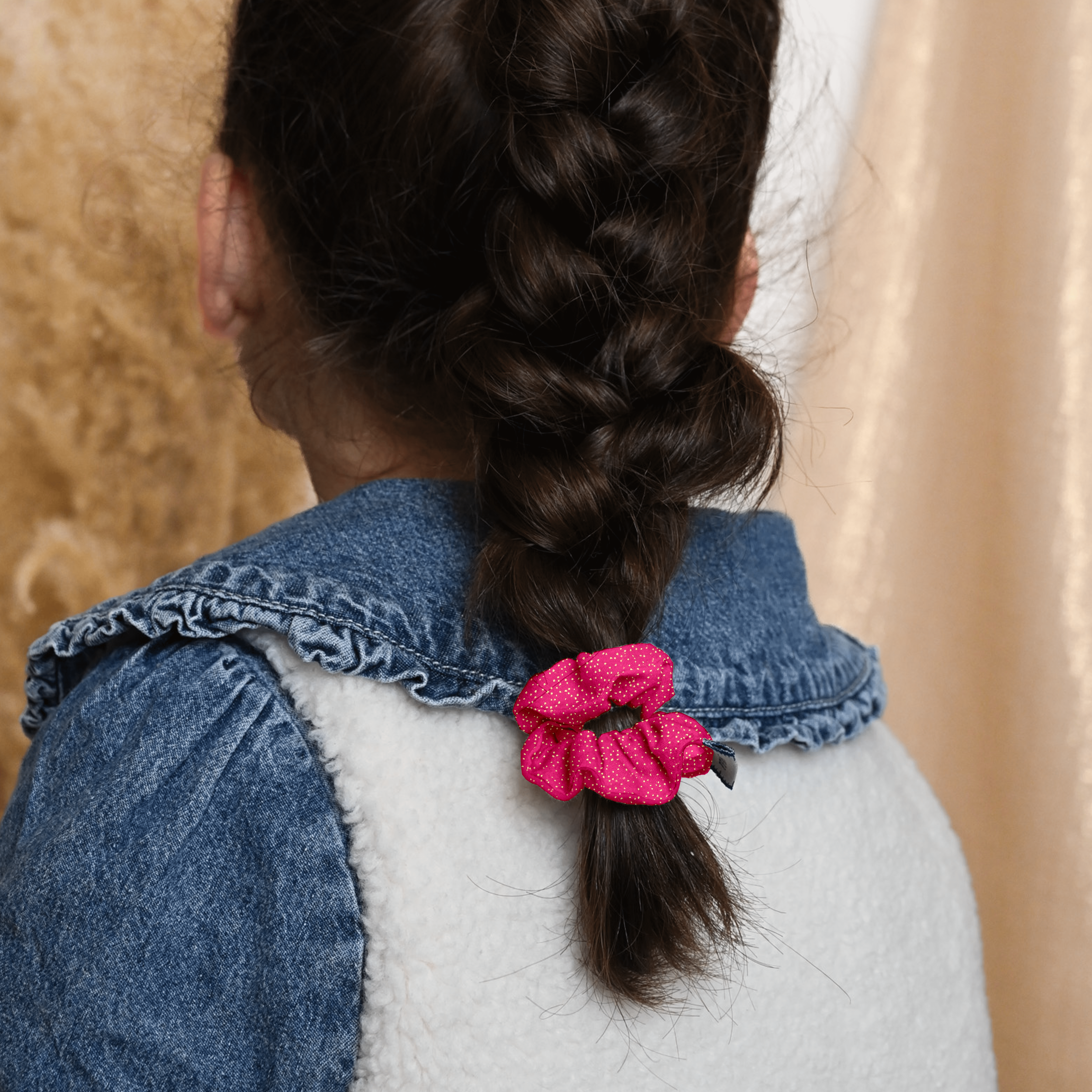 Mini Chouchou Fuchsia Pailleté