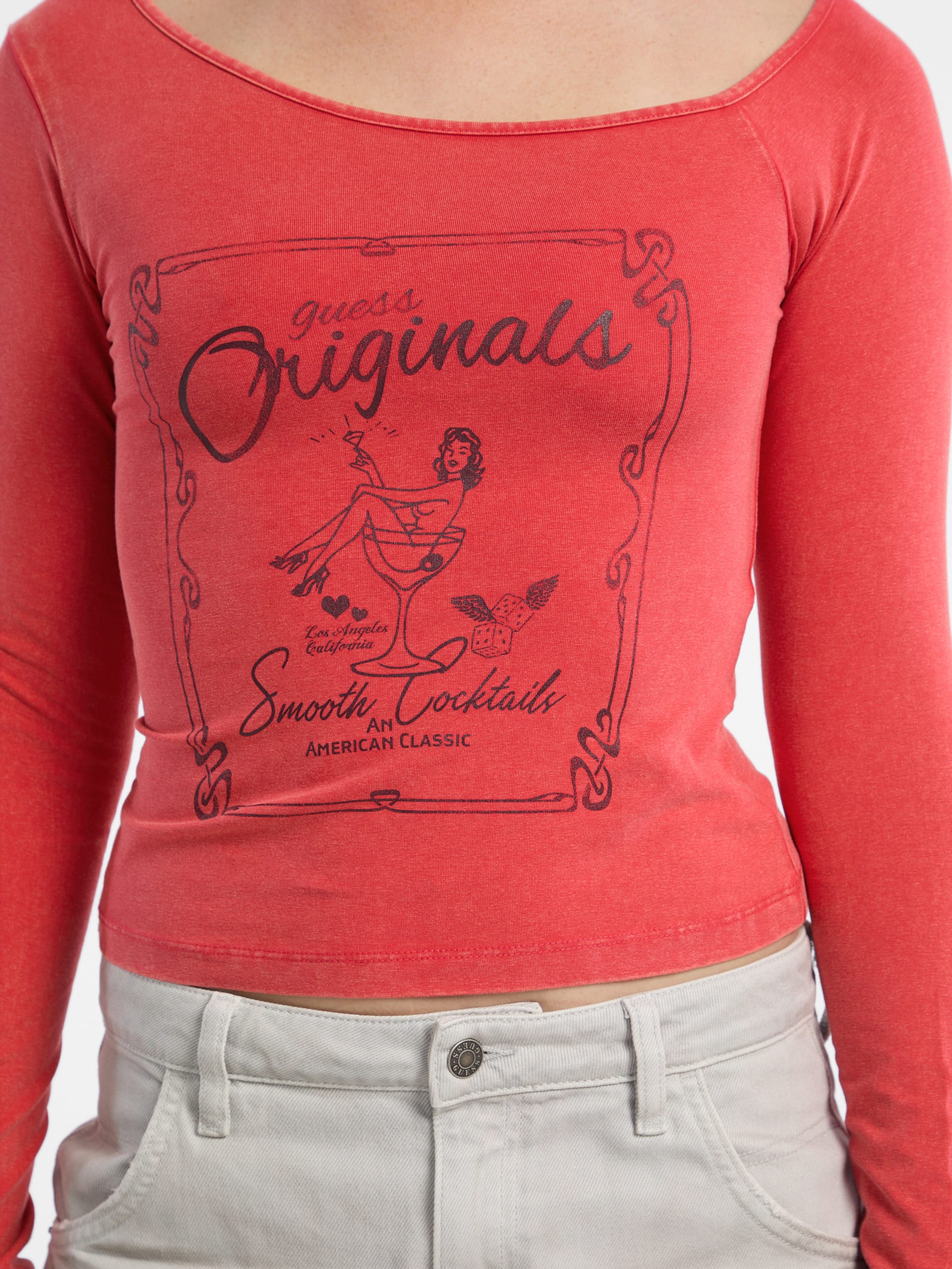 Camiseta ombro a ombro GUESS Originals