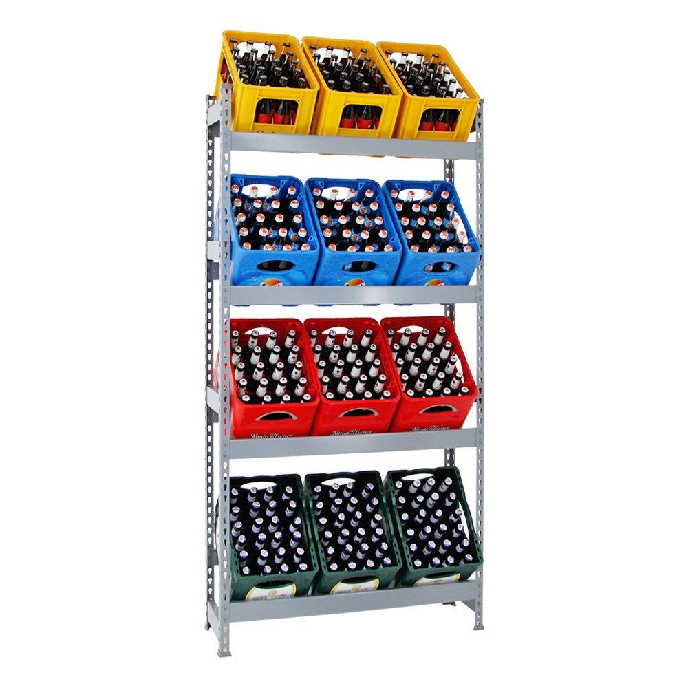 PROREGAL Drankkratplank, Hoog Big Camel, HxBxD 200 x 100 x 30 cm, Grijs