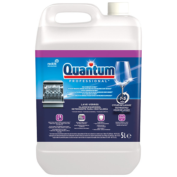 Liquide lave-verre antitaches Quantum Professional 5 L