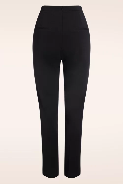 Glamour Bunny Business Babe Lena Lynn travel trousers in zwart