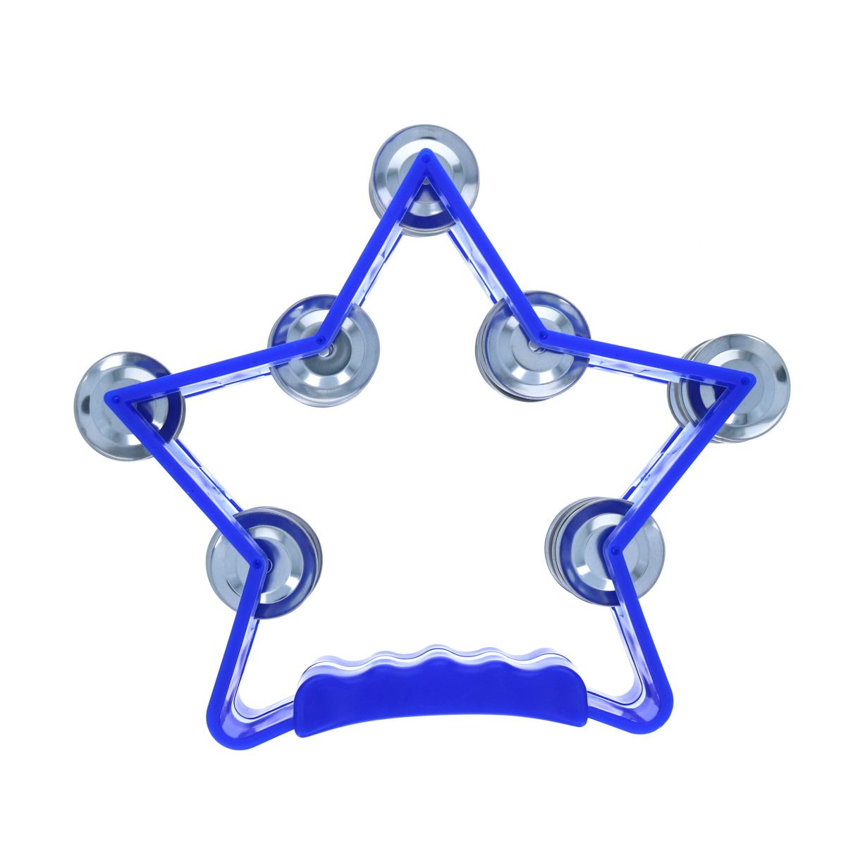 Tambourin cymbalettes étoile bleu Mercredi et Patati