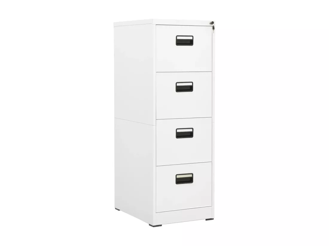 Classeur Blanc 46x62x133 cm Acier