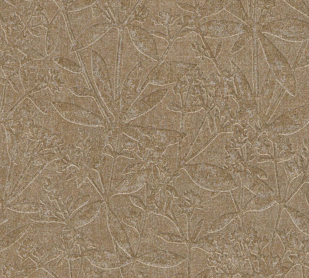 A.S. Creation Vliestapete - braun-beige - Floral - 10 Meter