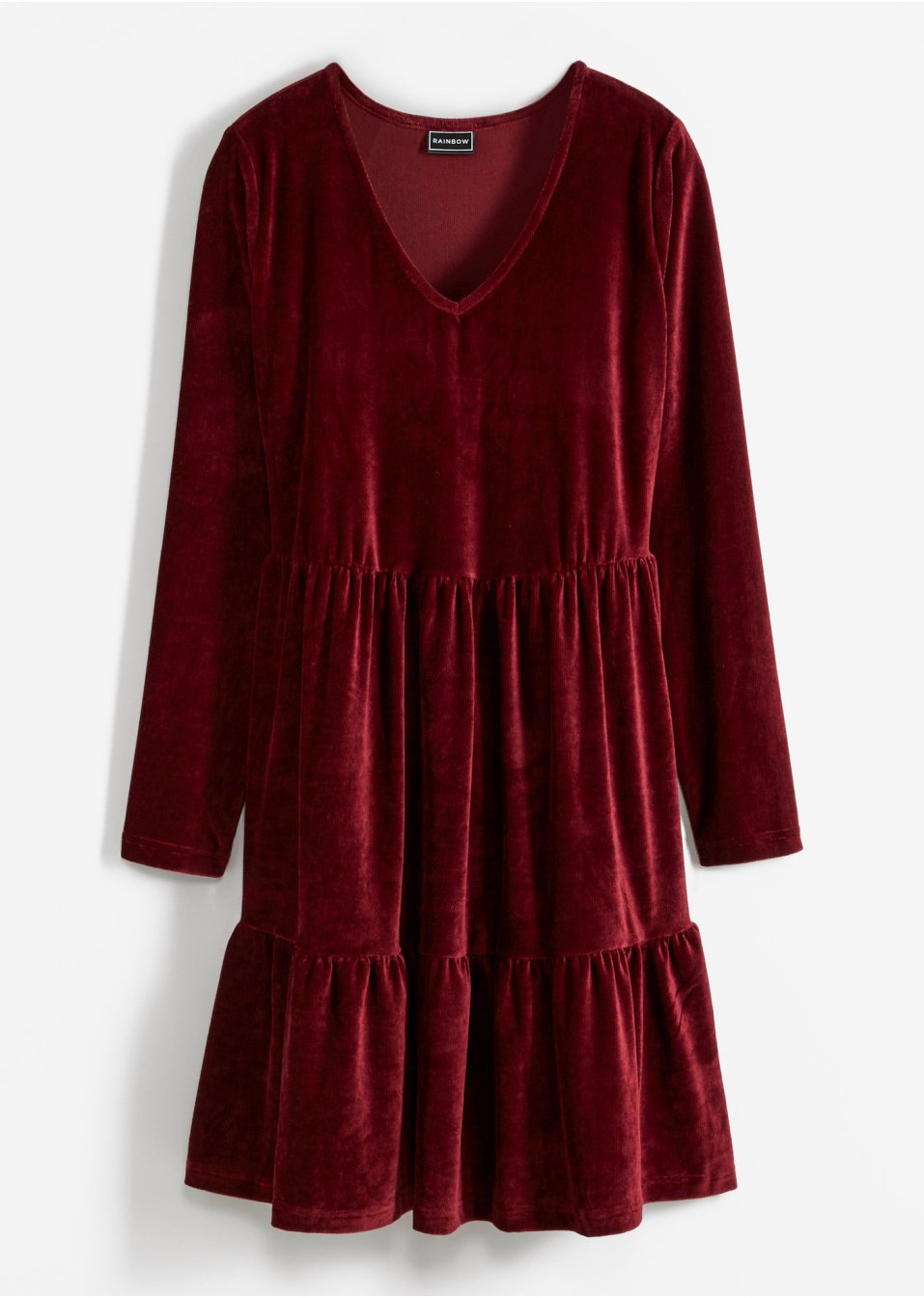 Robe en velours côtelé à manches longues
