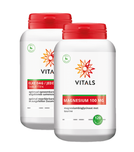Vitals Elke Dag & Magnesium 100mg Combi Tabletten 2ST