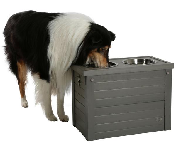 KERBL Pet Futter- & Trinkbar ECO Dinner, grau,