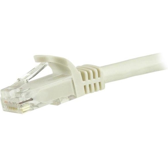 StarTech.com Câble réseau Cat6 Gigabit UTP sans crochet de 3m - Cordon Ethernet RJ45 anti-accroc - M/M - Blanc