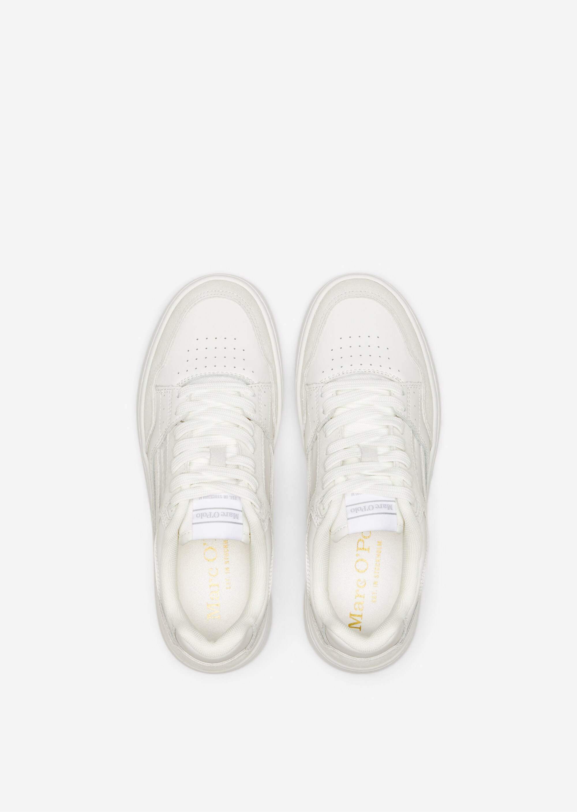 Sneaker aus Rindleder-Mix
