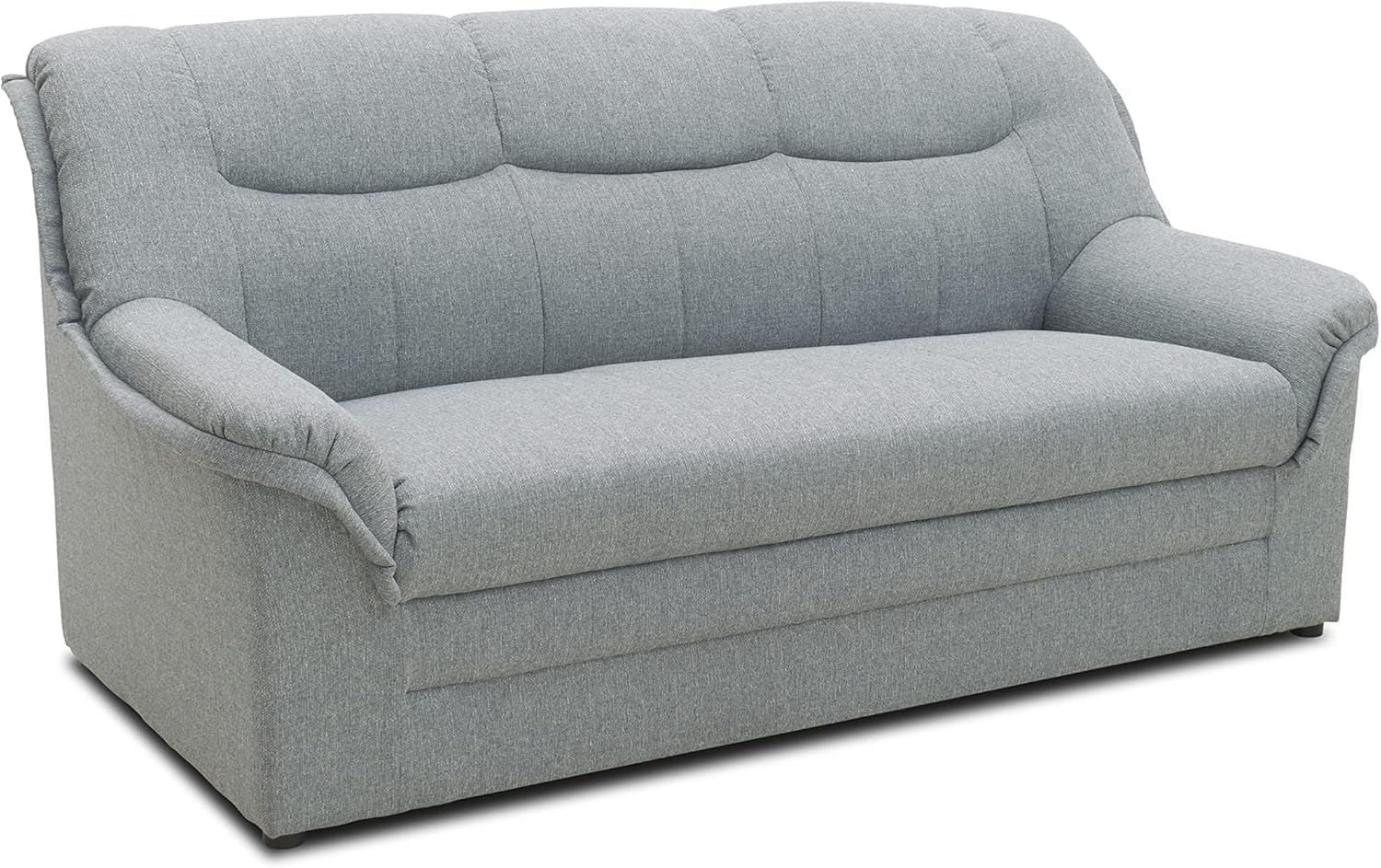 DOMO. collection Sofa Berlin, klassisches 3er Sofa, Polstergarnitur mit hochwertigem Federkern, 3 Sitzer 178 x 90 x 89 cm (BxTxH), Silber