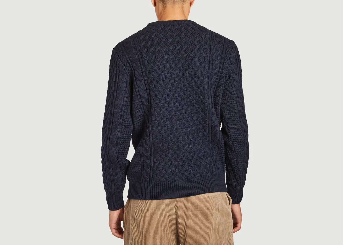 Pull torsadé en laine mérinos Sunspel