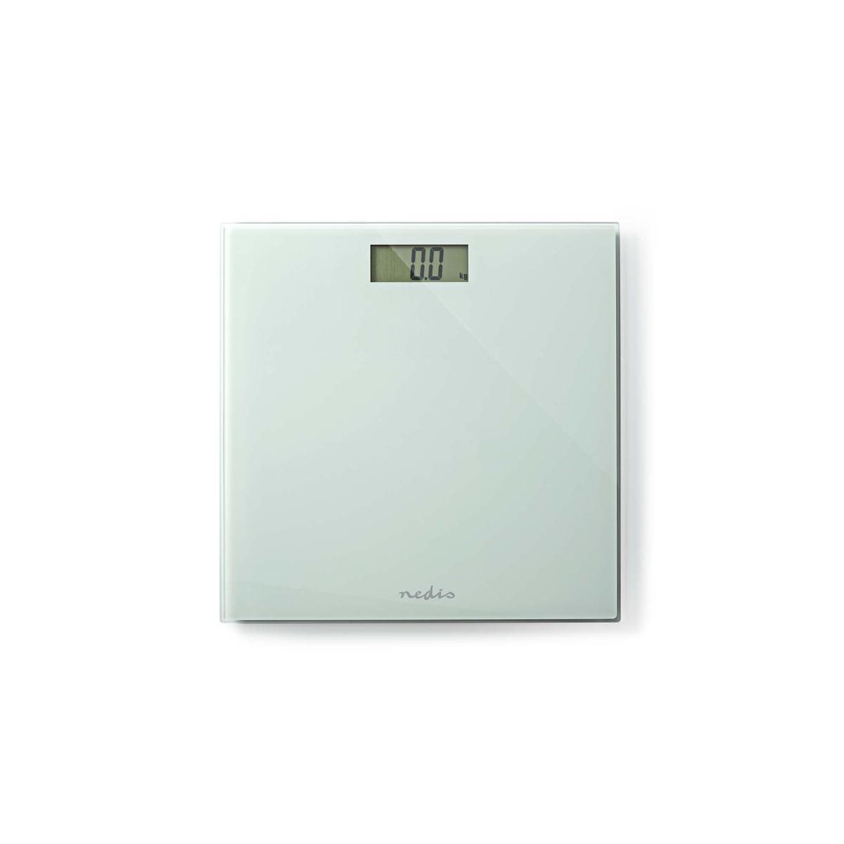 Nedis Personvekt | Digital | Hvit | Herdet Glass | Maksimal vekttrykk: 150 kg