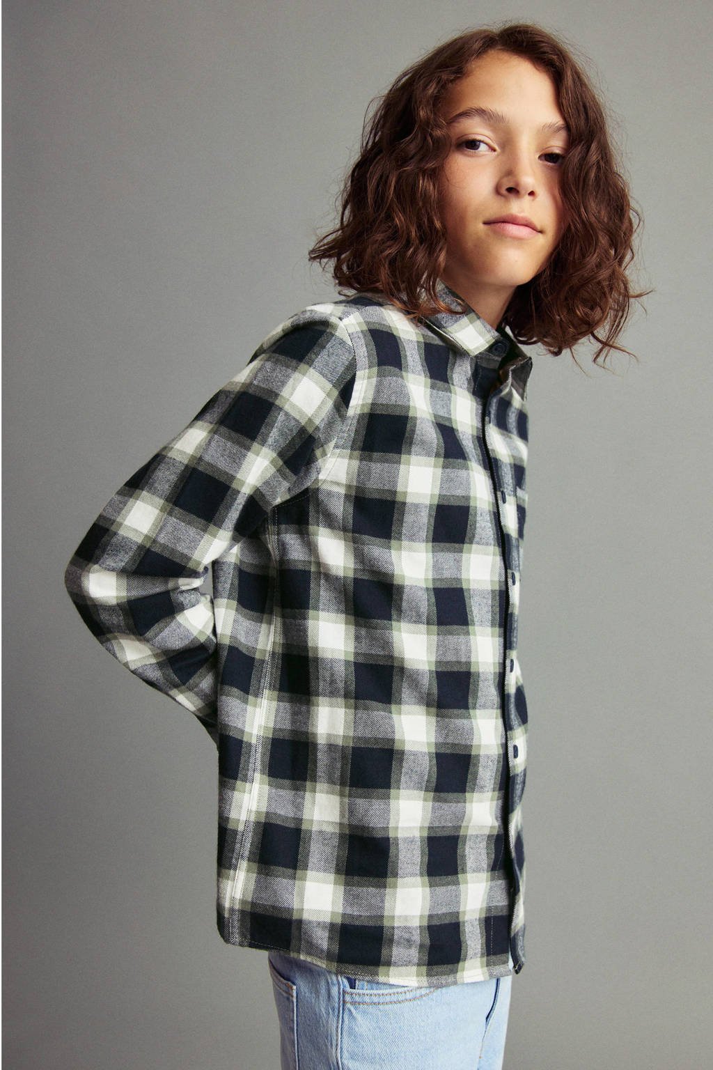 Mango Kids overhemd donkerblauw