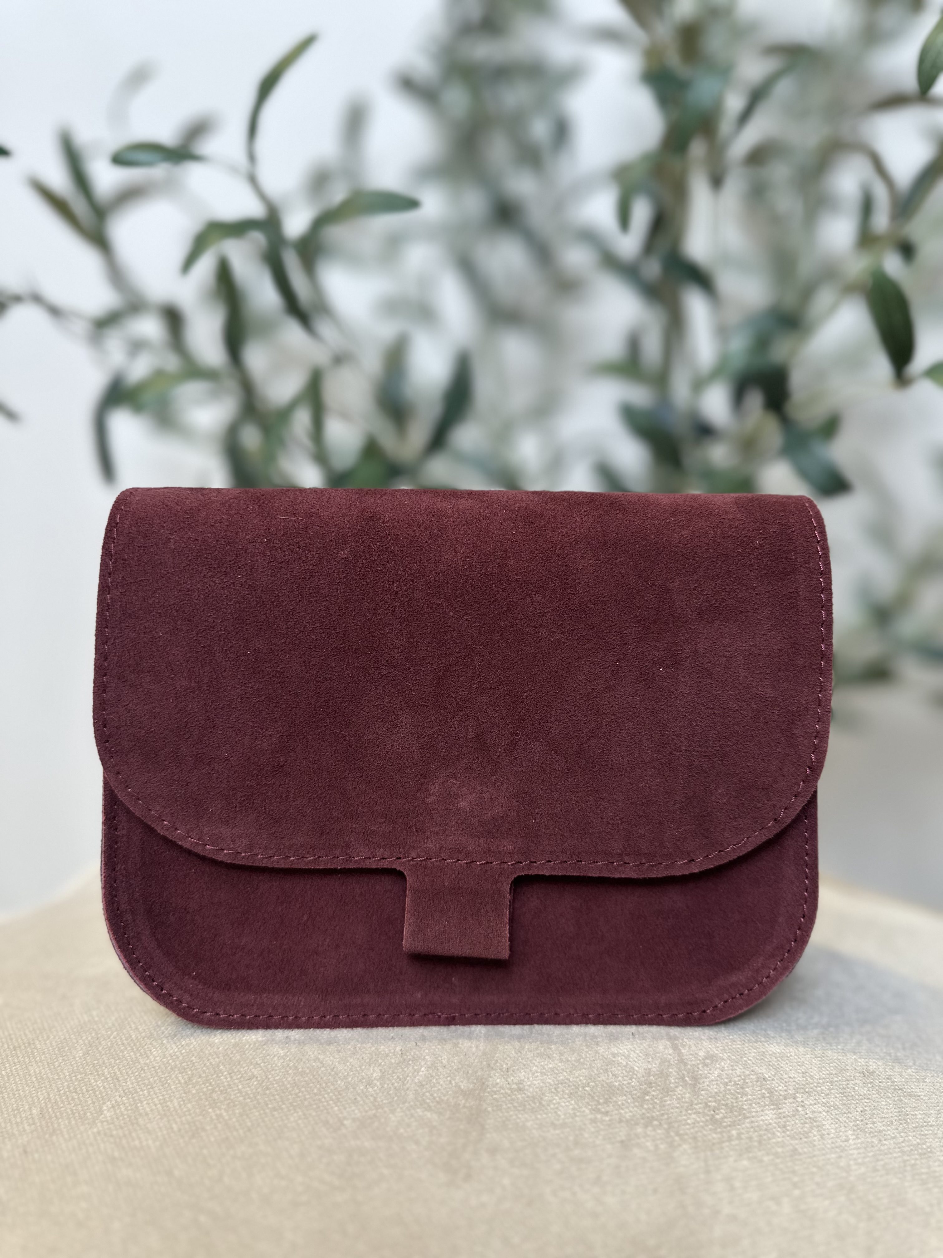 Flora Bag - Suede Bordeaux