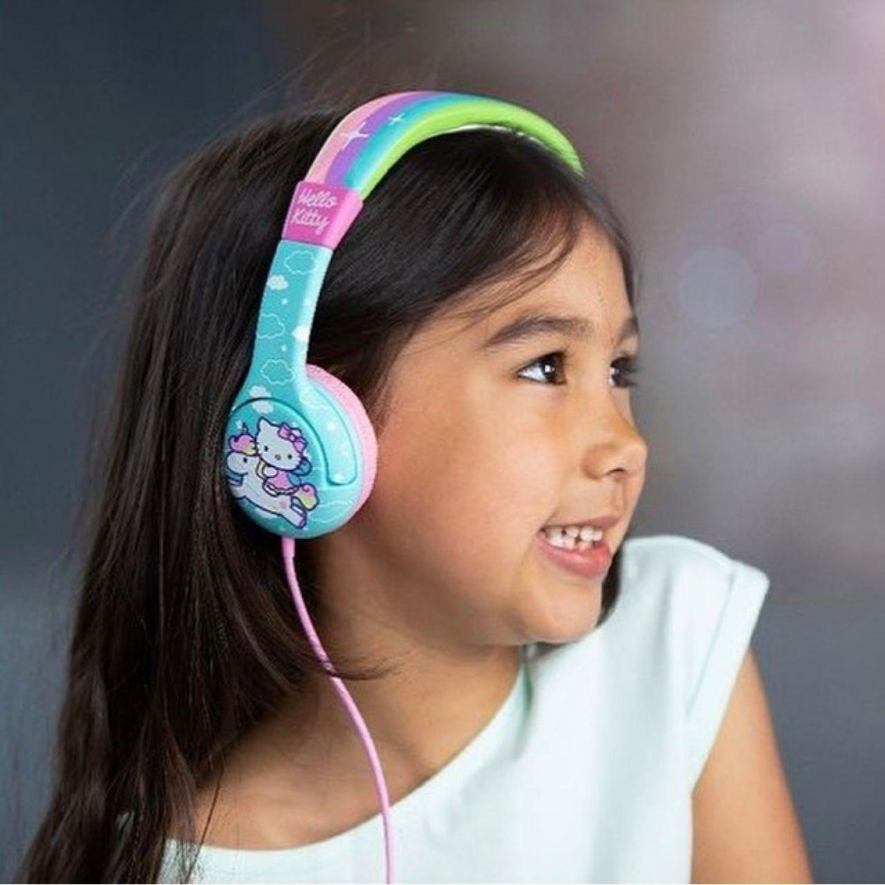 OTL Hello Kitty Rainbow Unicorn Kids Wired Headphones
