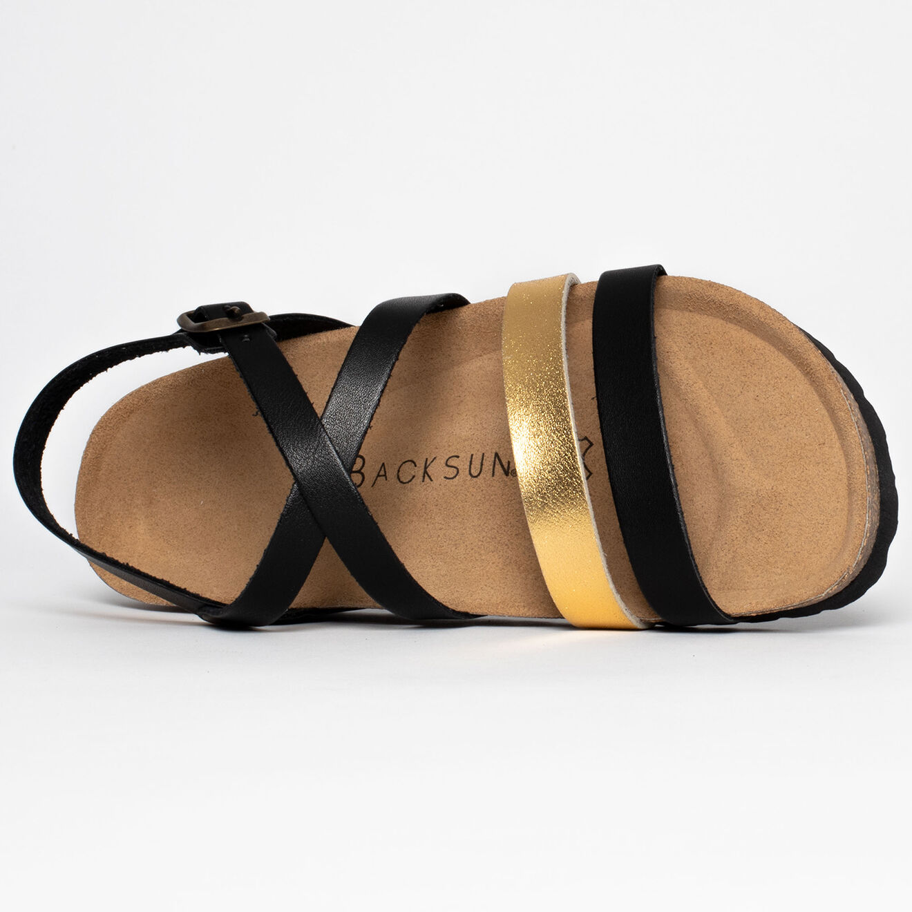 Backsun Sandales Pantel noir/doré