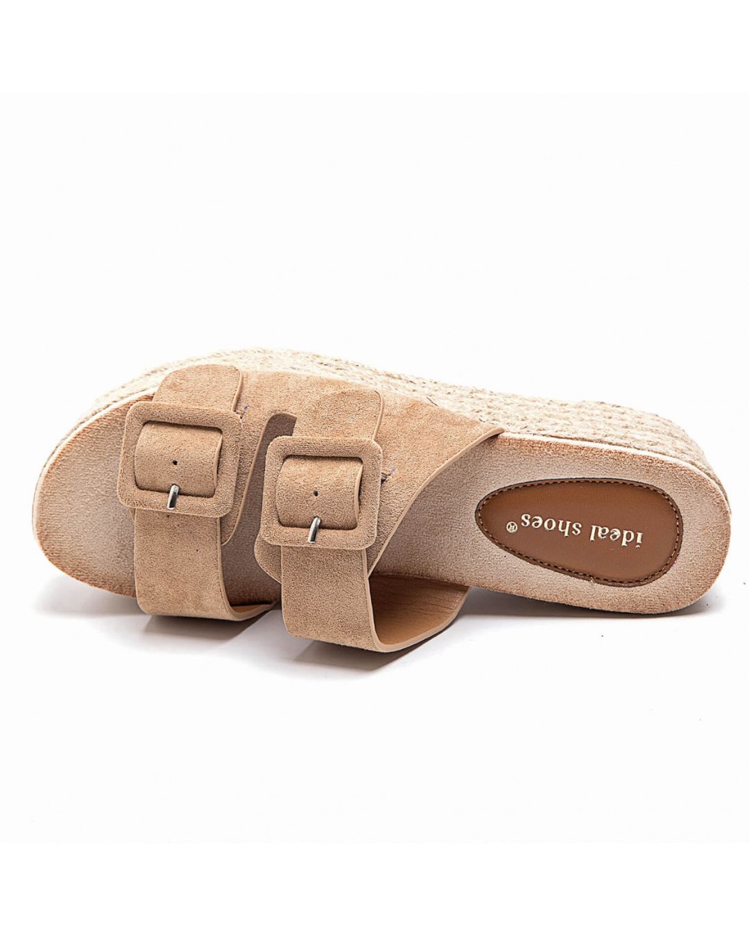 Sandale femme mule plateforme camel - Myriam
