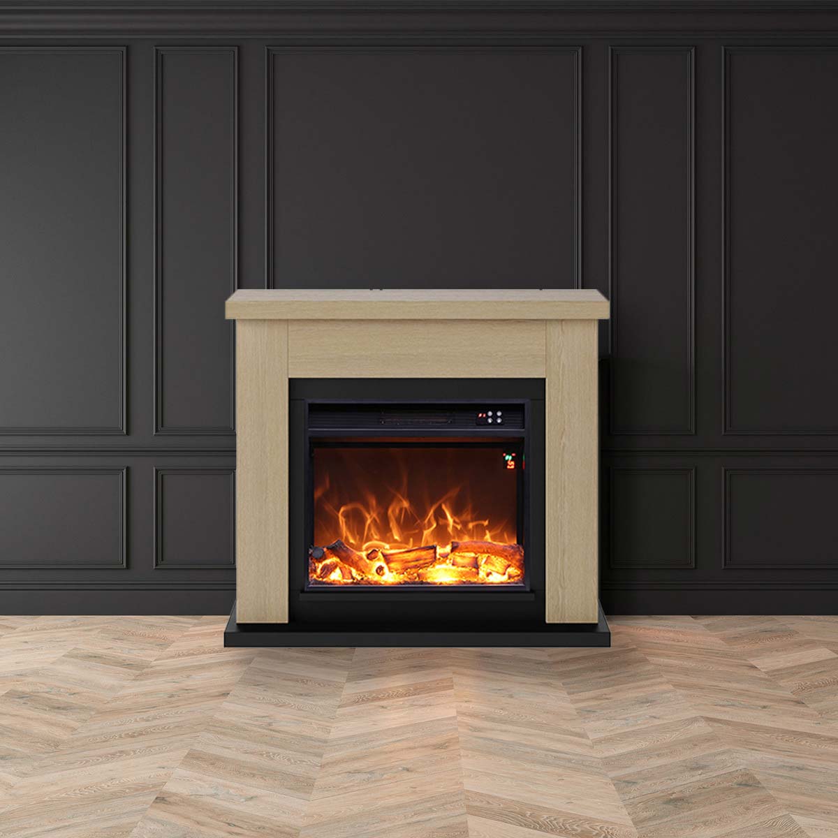 Cheminee murale 1500w caminetto fuego paolo rovere