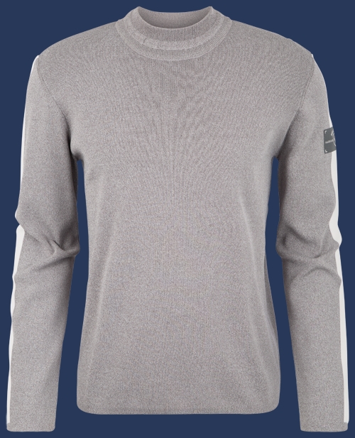 Herren Pullover 014 KoNitI, Heathergrey/Ivory