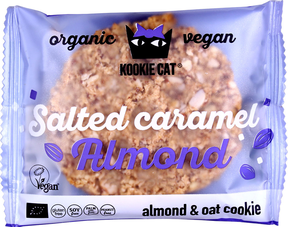 BOLACHA KOOKIE CAT AMÊNDOA E CARAMELO SALGADO 50G