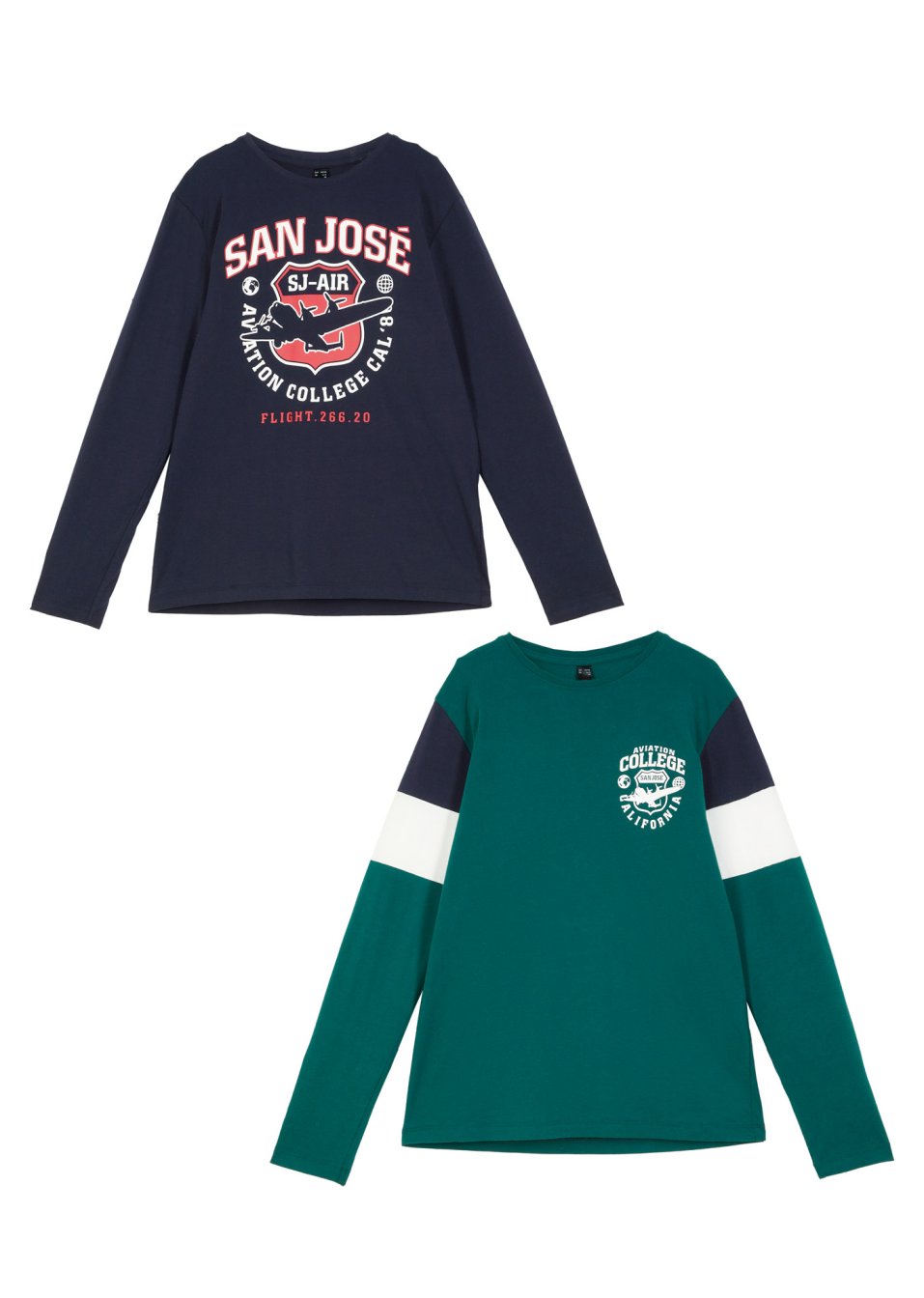 Lot de 2 T-shirts manches longues garçon
