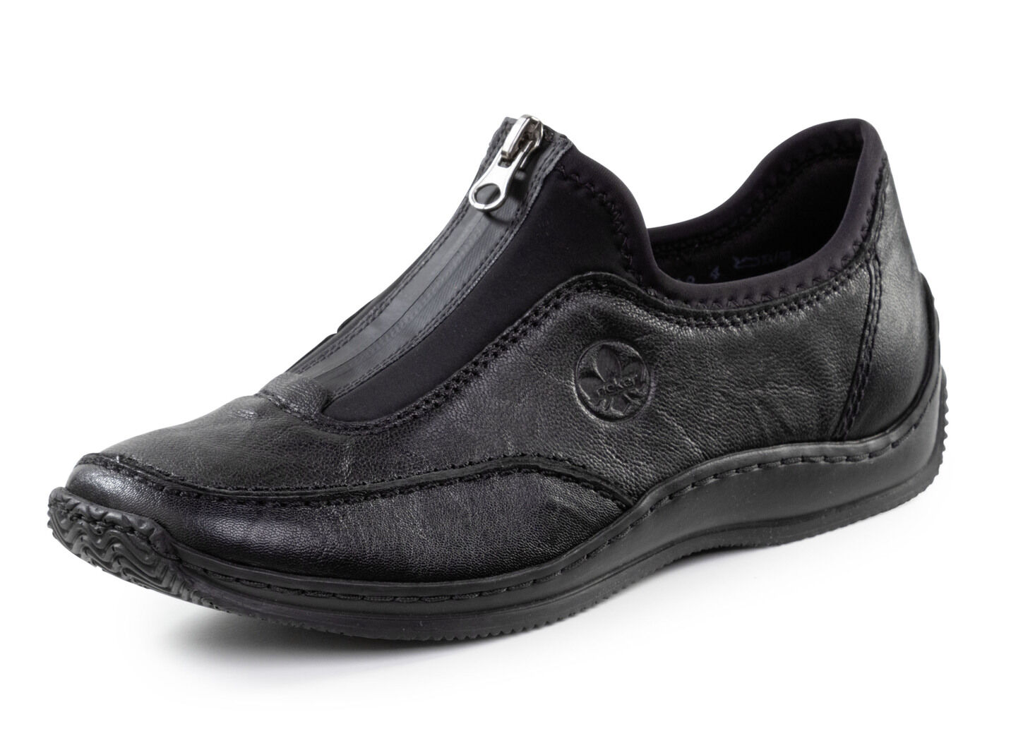 Rieker, klassische Damen-Slipper, mit Reissverschluss