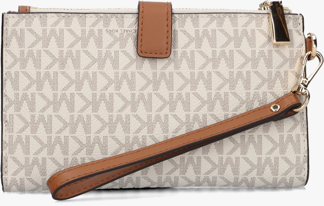 MICHAEL KORS beige michael kors portemonnee dblzp wristlet