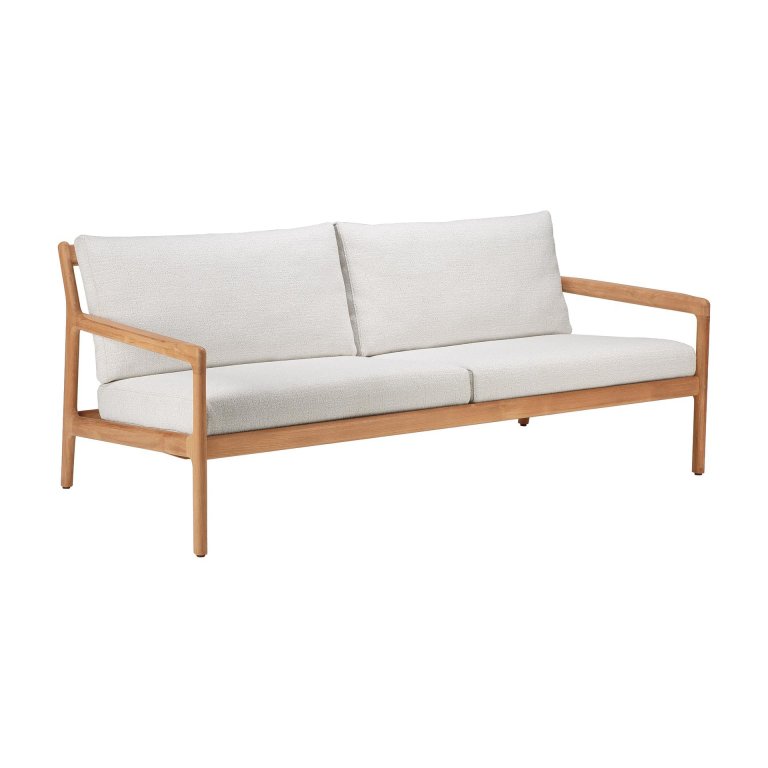 Ethnicraft Jack outdoor tuinbank 180 teak gebroken wit