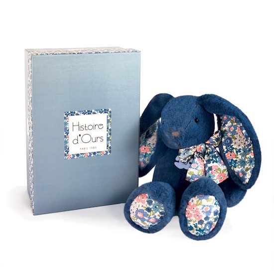 Copains Câlins Peluche Lapin   Bleu        25 cm   de               Histoire d'ours