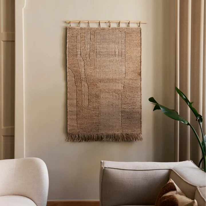 Ferm Living - Harvest Wandteppich Jute 50 x 100 cm, natural