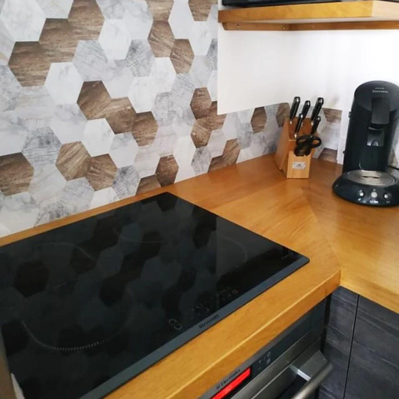 Crédence cuisine Fond de hotte ALU : L 90cm x H 70cm - MIX AND MATCH 9