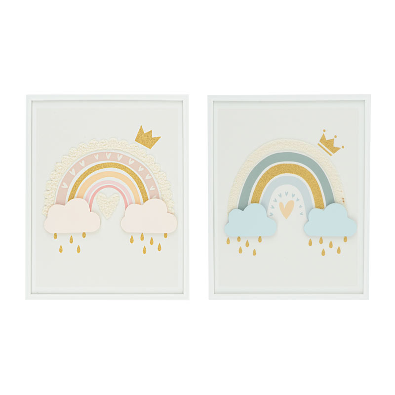 Toile encadrée 3D 'Rainbow'