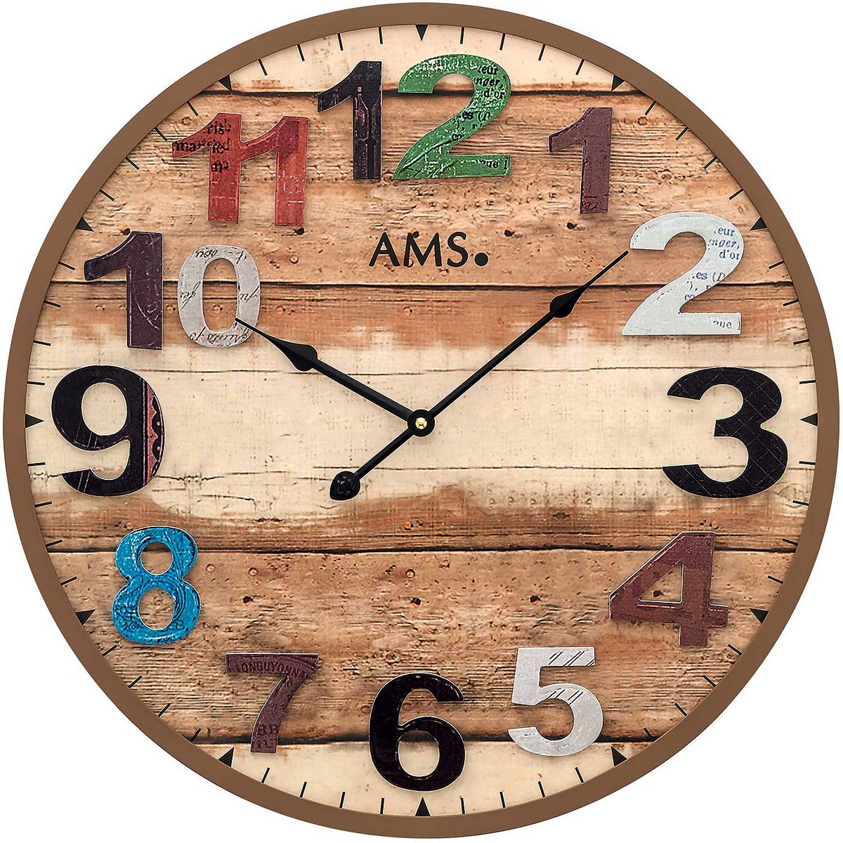 AMS 9539 Moderne wandklok, kastdiameter 50 cm